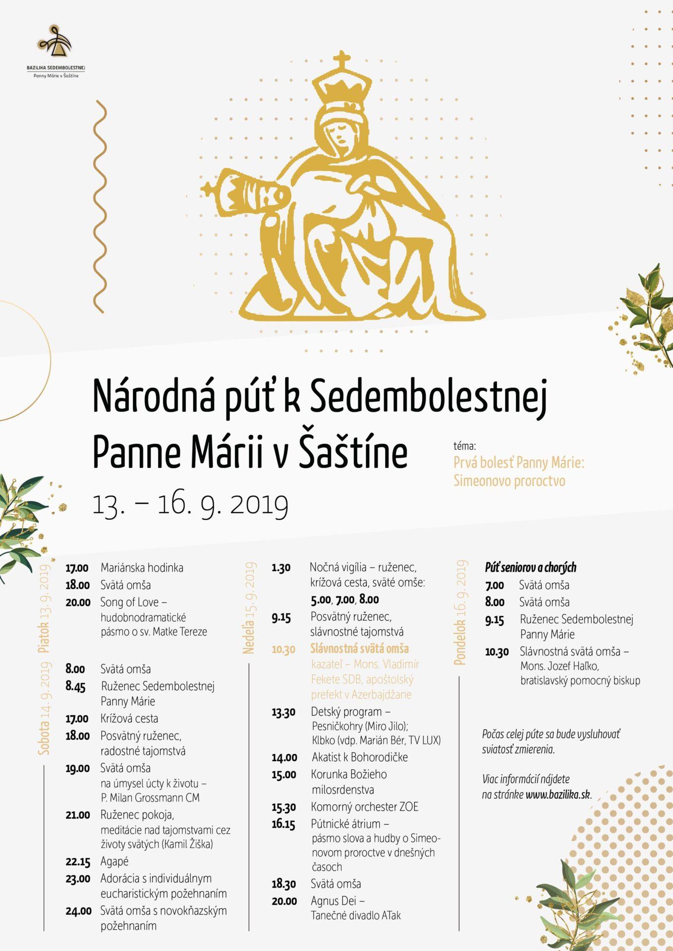 Už počas najbližšieho víkendu sa uskutoční Národná púť k Sedembolestnej Panne Márii